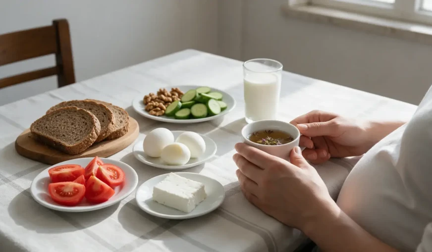 Eating in the First 3 Months of Pregnancy: A Sample Daily Menu and Tips