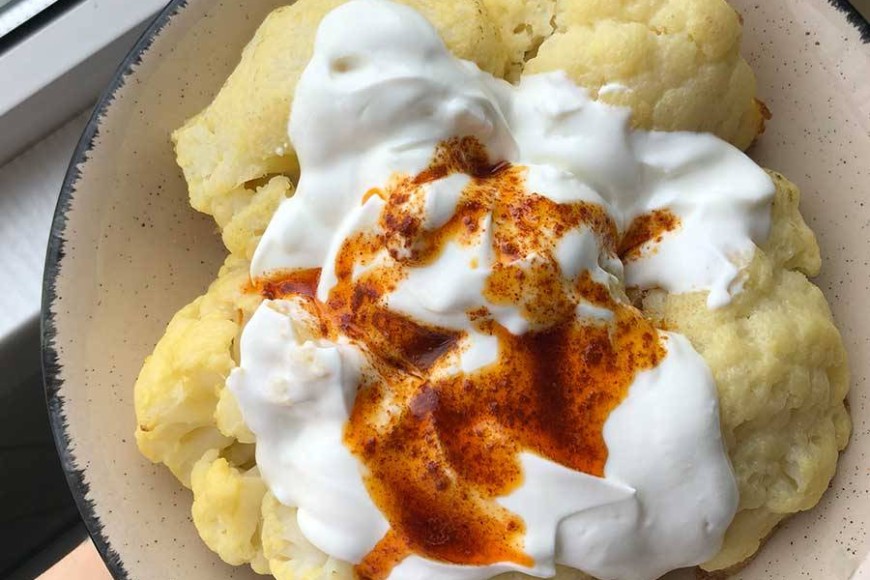 Egg-Coated Cauliflower Bake