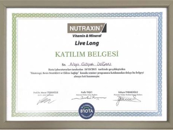 Nazlı Gülşah Doğan certificate 11