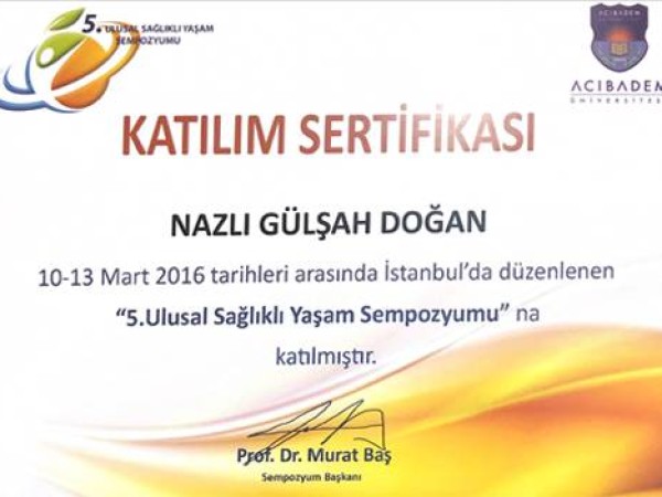 Nazlı Gülşah Doğan certificate 20