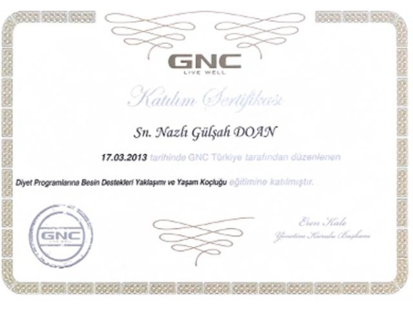 Nazlı Gülşah Doğan certificate 22