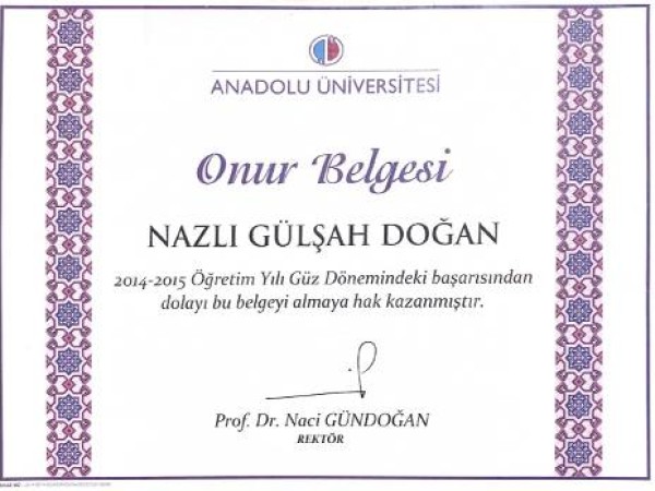 Nazlı Gülşah Doğan certificate 23