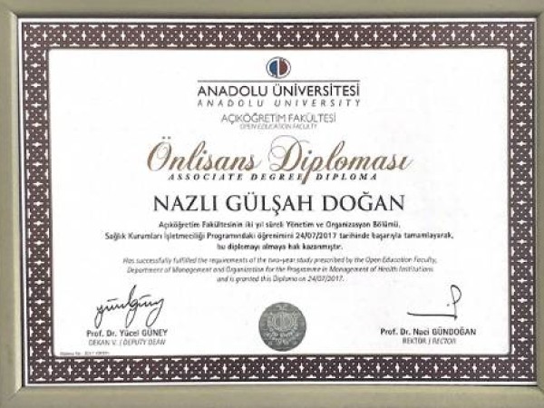 Nazlı Gülşah Doğan certificate 9